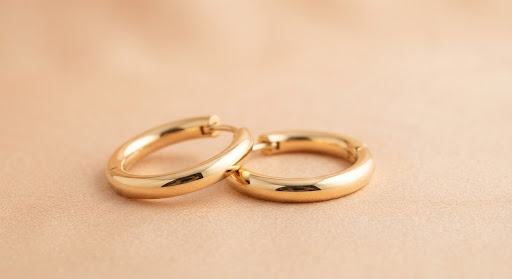 Golden Eclipse Hoops